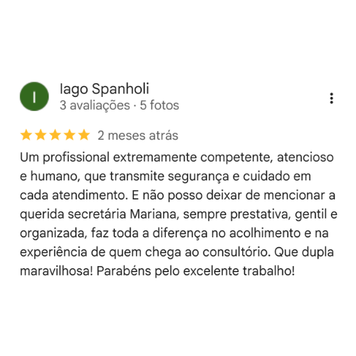 Depoimento Google Dr. Leonardo Vieira