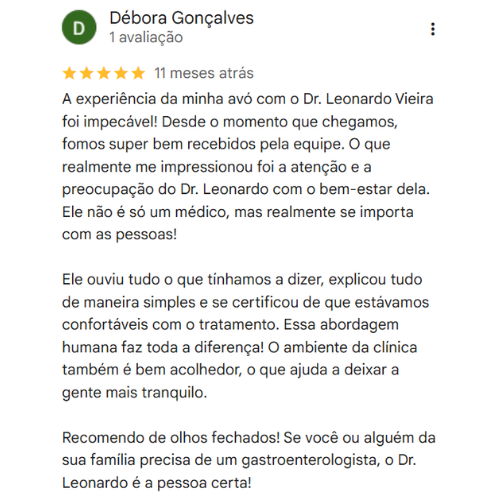 Depoimento Google Dr. Leonardo Vieira